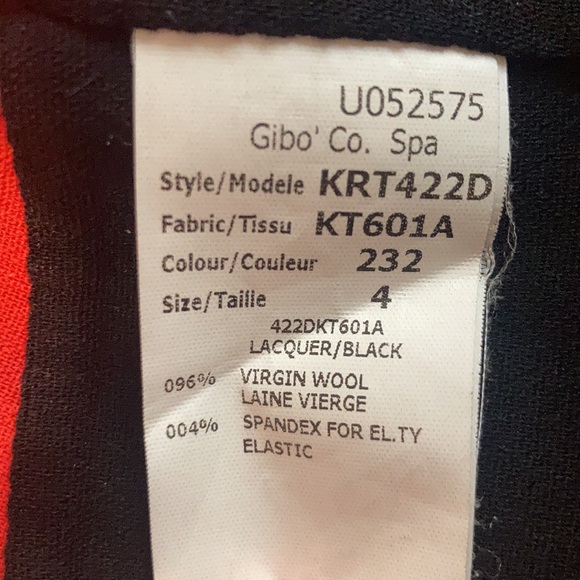 Michael Kors Red Virgin Wool Pencil Dress Black Waist Band Detail Back Slit - Picture 8 of 8